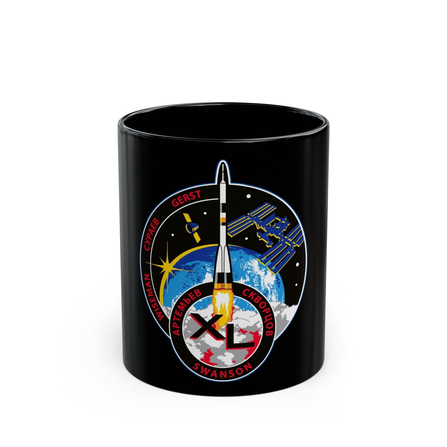 ISS Expedition 40 (NASA) Black Coffee Mug-11oz-The Sticker Space