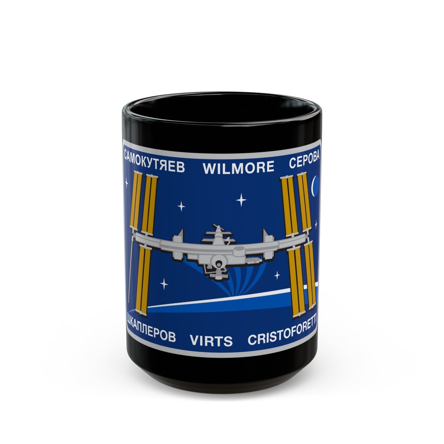 ISS Expedition 42 (NASA) Black Coffee Mug-15oz-The Sticker Space