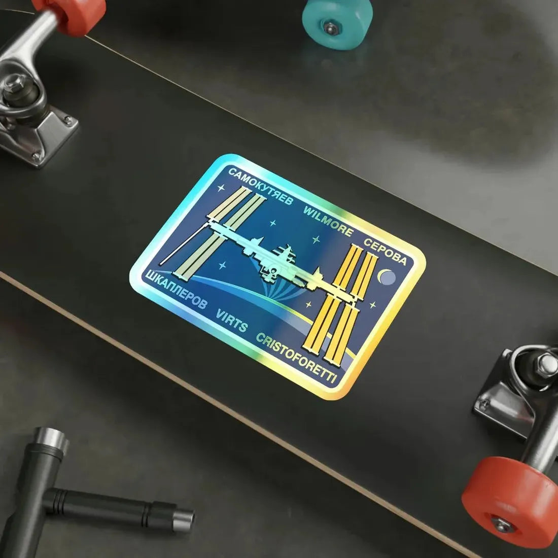 ISS Expedition 42 (NASA) Holographic STICKER Die-Cut Vinyl Decal - The Sticker Space