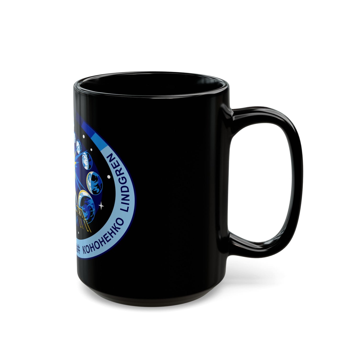 ISS Expedition 44 (NASA) Black Coffee Mug-The Sticker Space