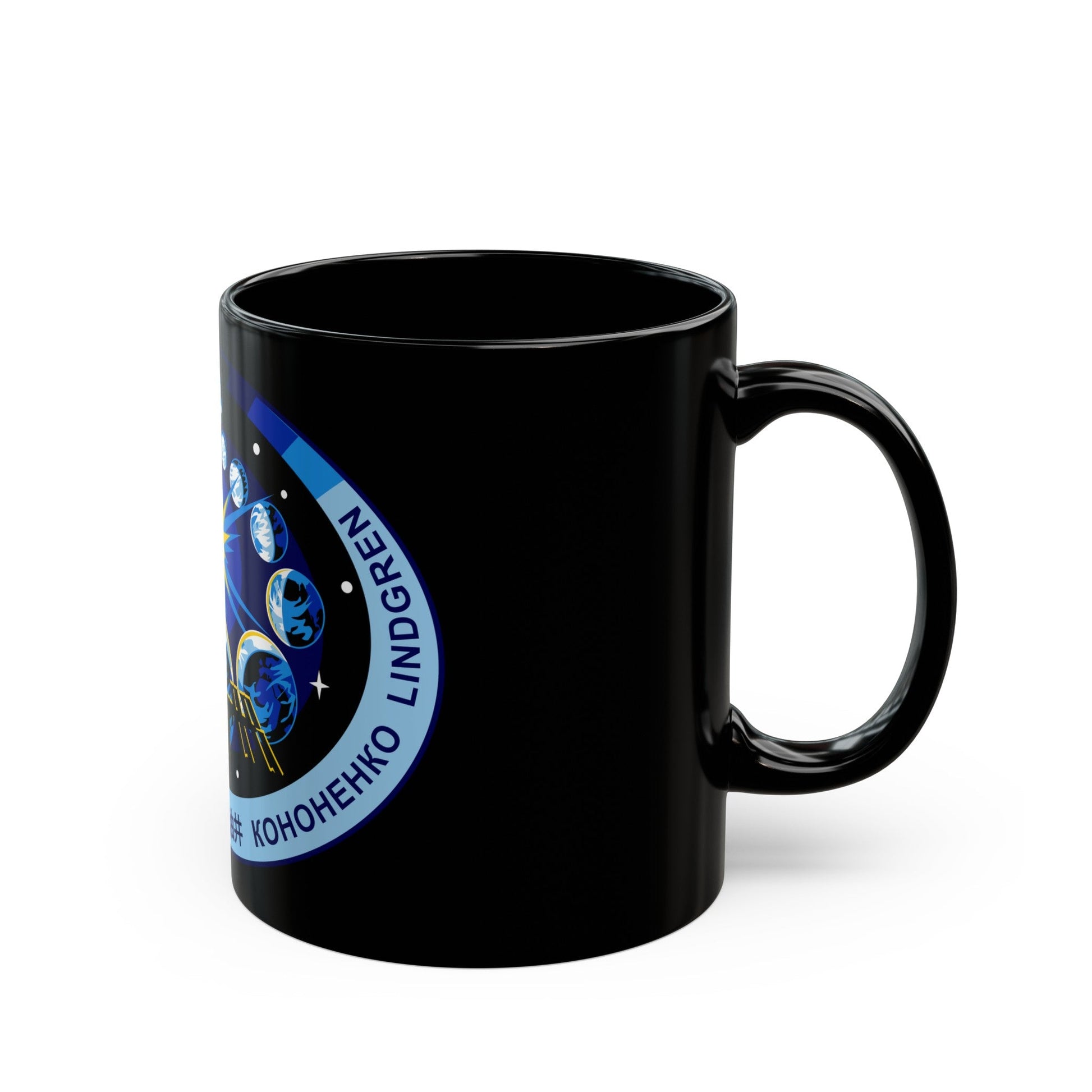 ISS Expedition 44 (NASA) Black Coffee Mug-The Sticker Space