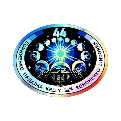 ISS Expedition 44 (NASA) Holographic STICKER Die-Cut Vinyl Decal 4 Inch Holographic - The Sticker Space
