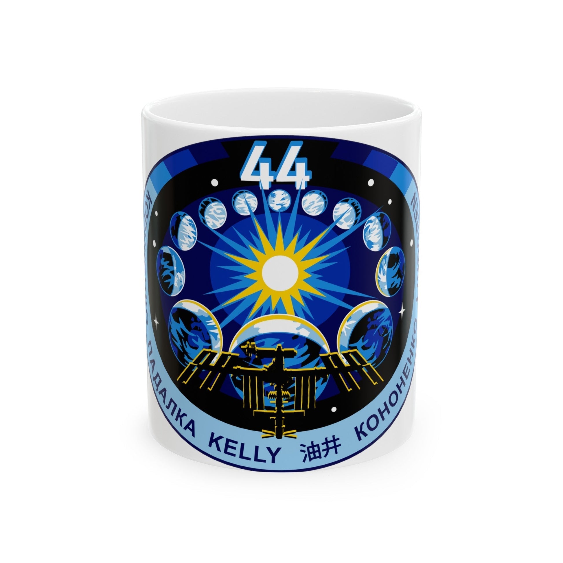 ISS Expedition 44 (NASA) White Coffee Mug-11oz-The Sticker Space