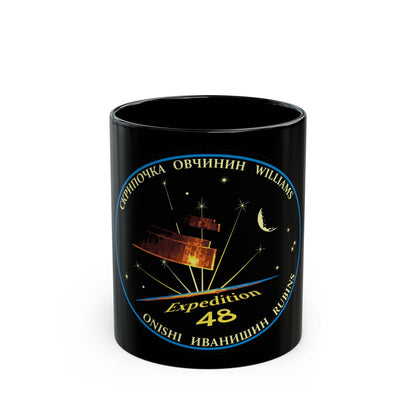 ISS Expedition 48 (NASA) Black Coffee Mug-11oz-The Sticker Space