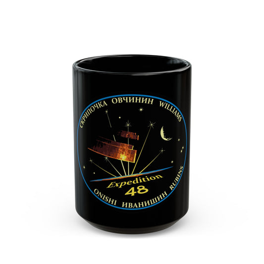 ISS Expedition 48 (NASA) Black Coffee Mug-15oz-The Sticker Space