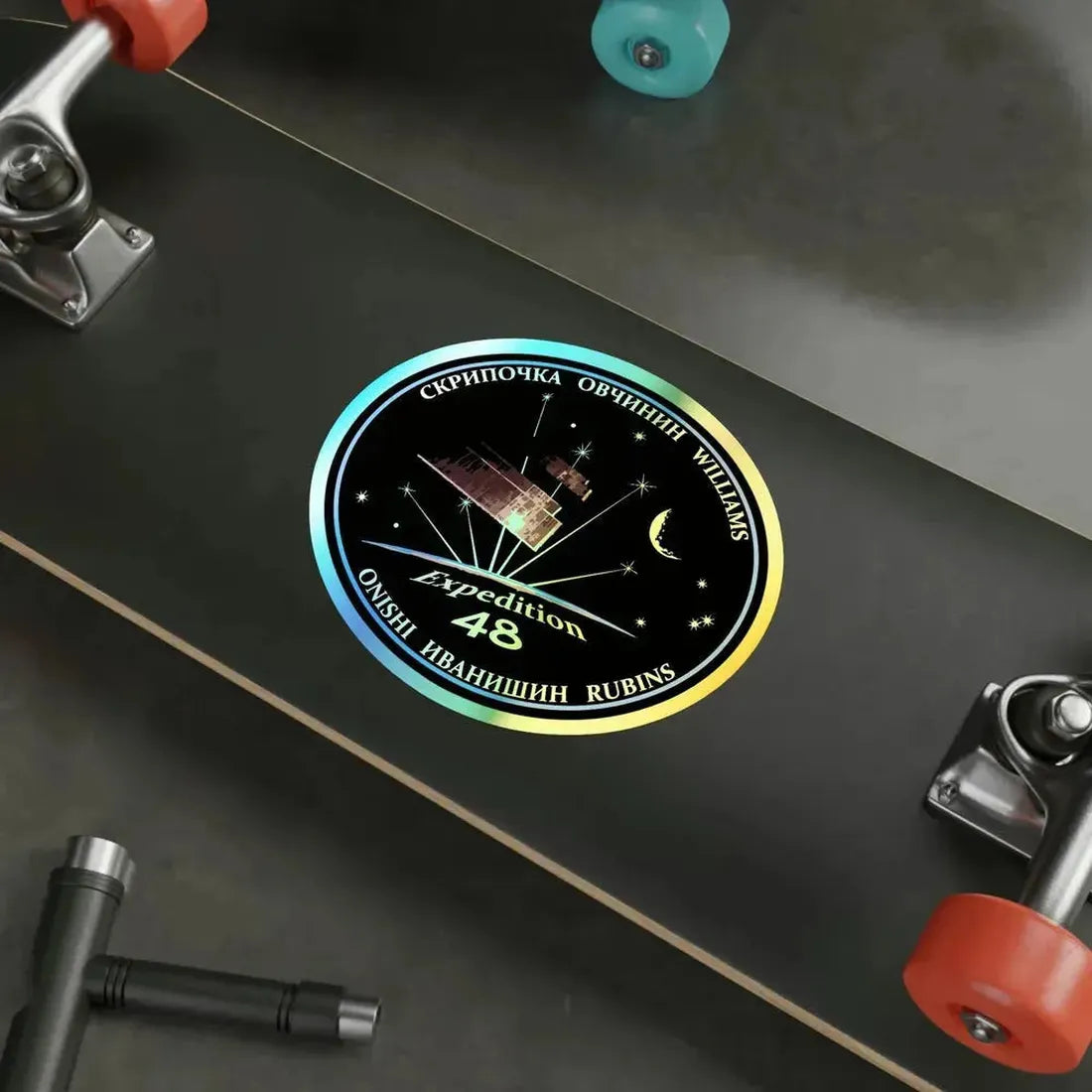 ISS Expedition 48 (NASA) Holographic STICKER Die-Cut Vinyl Decal - The Sticker Space