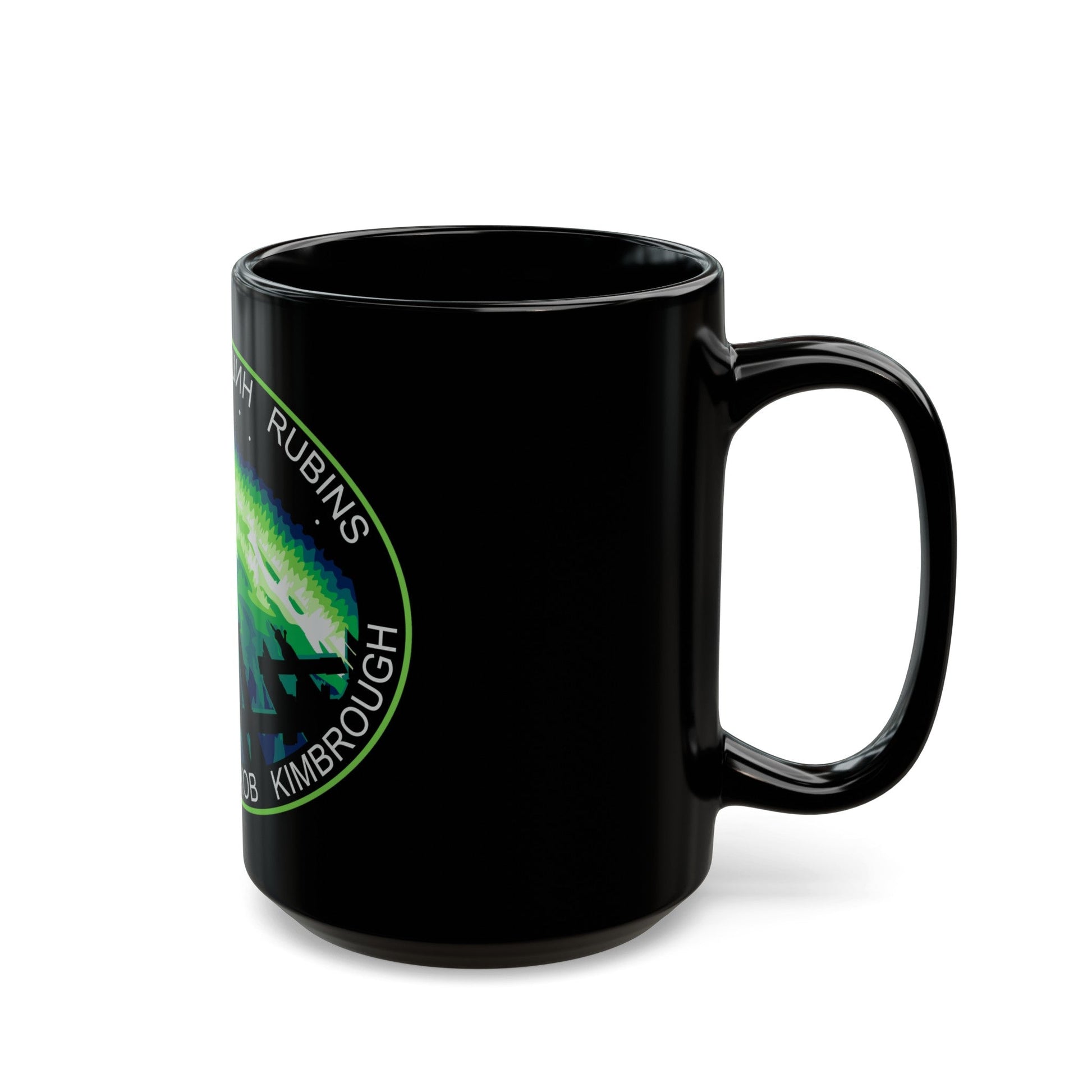 ISS Expedition 49 (NASA) Black Coffee Mug-The Sticker Space