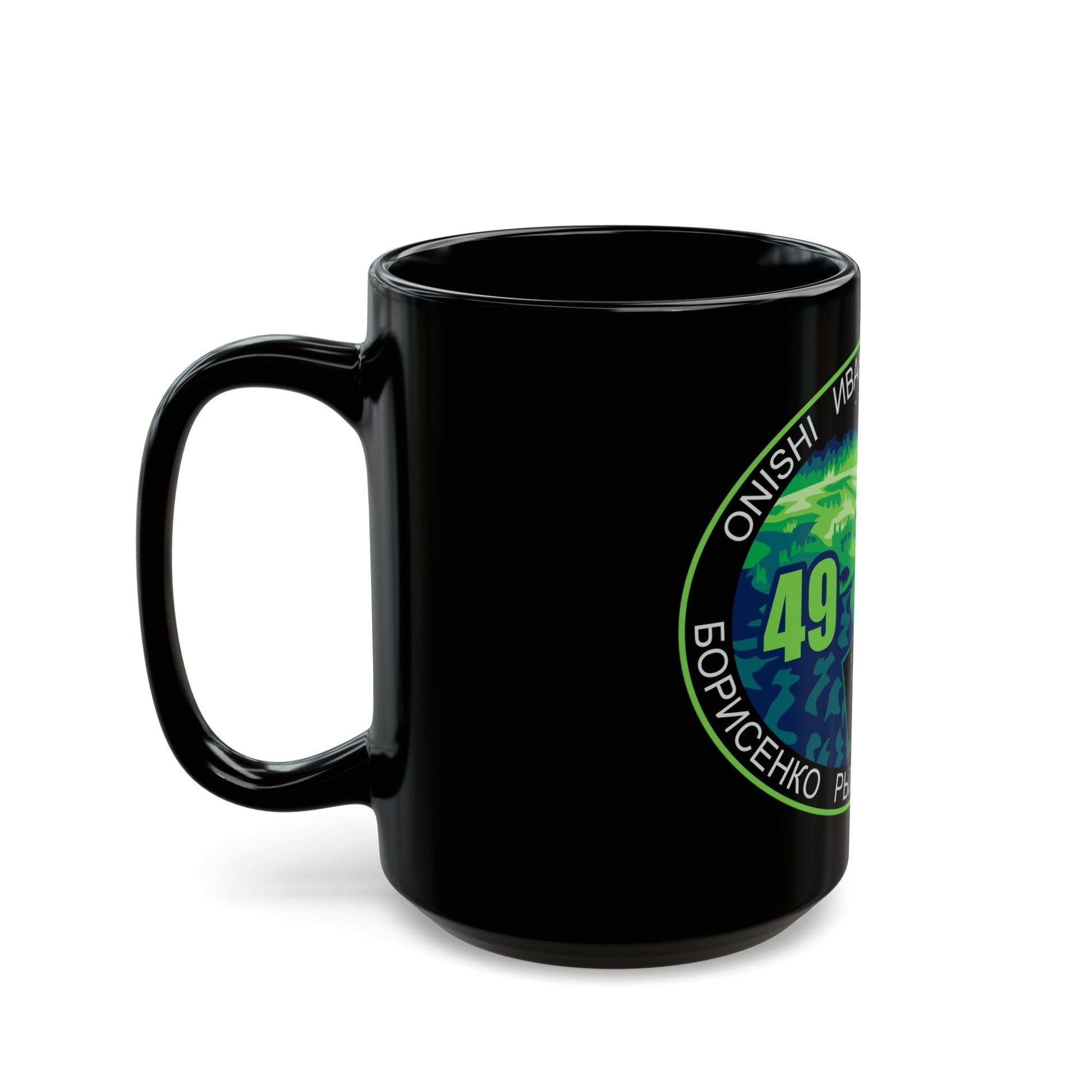 ISS Expedition 49 (NASA) Black Coffee Mug-The Sticker Space