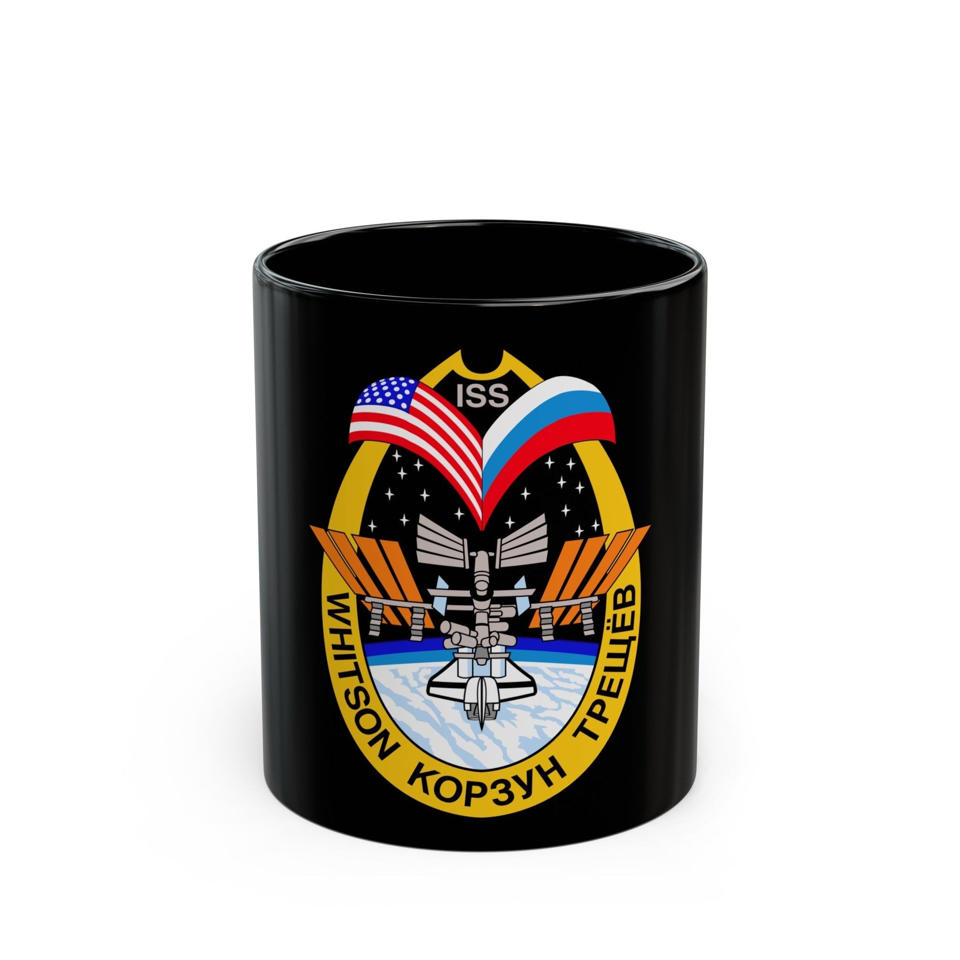 ISS Expedition 5 (NASA) Black Coffee Mug-11oz-The Sticker Space