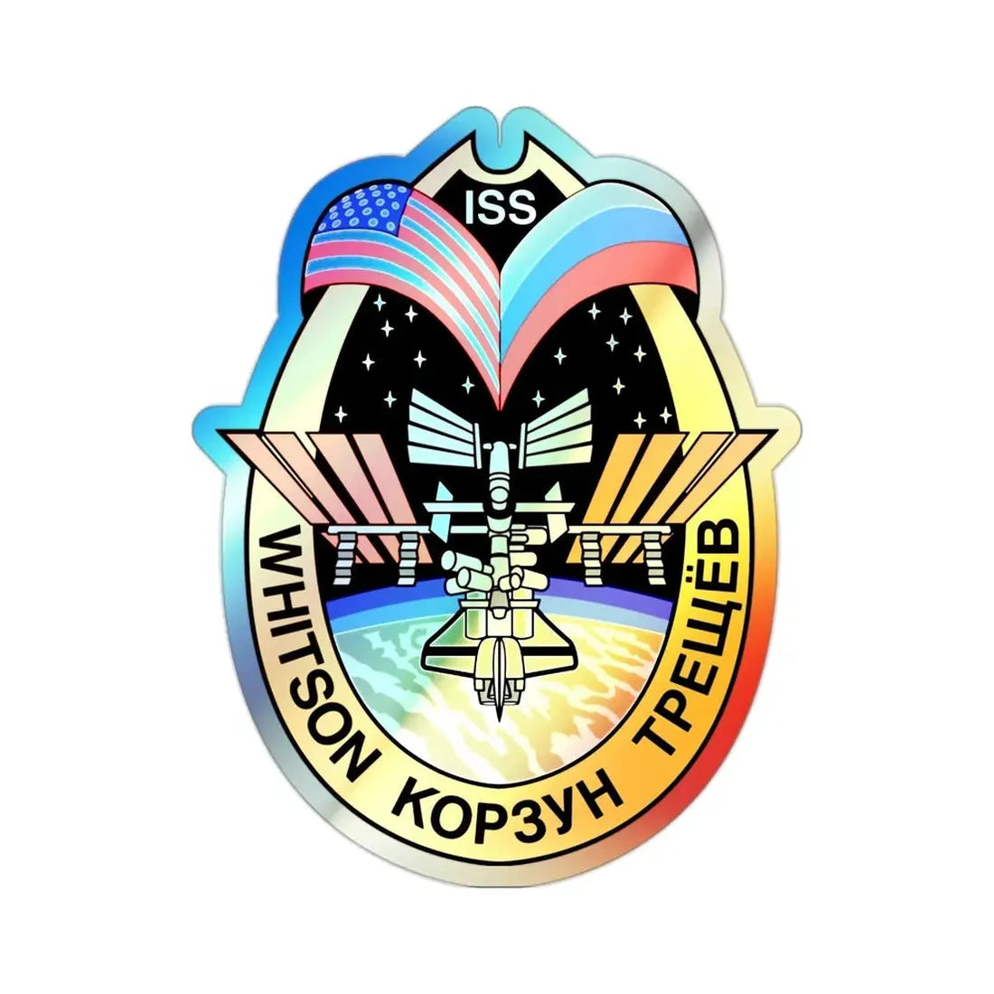 ISS Expedition 5 (NASA) Holographic STICKER Die-Cut Vinyl Decal - The Sticker Space