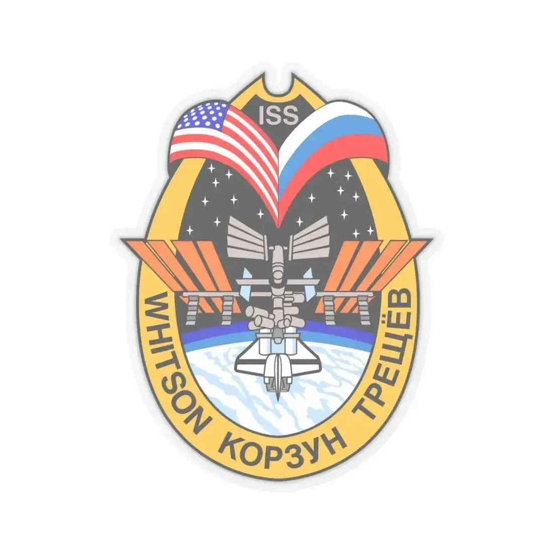 ISS Expedition 5 (NASA) STICKER Vinyl Kiss-Cut Decal 6 Inch Transparent - The Sticker Space