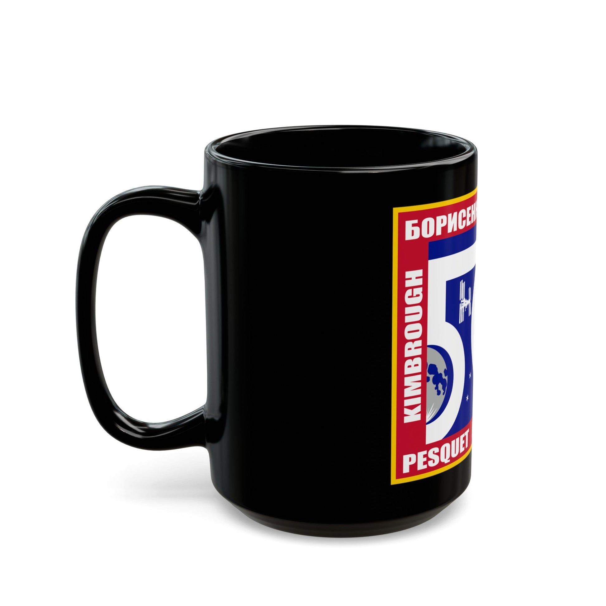 ISS Expedition 50 (NASA) Black Coffee Mug-The Sticker Space