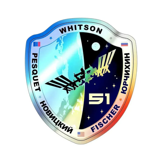 ISS Expedition 51 (NASA) Holographic STICKER Die-Cut Vinyl Decal 6 Inch Holographic - The Sticker Space