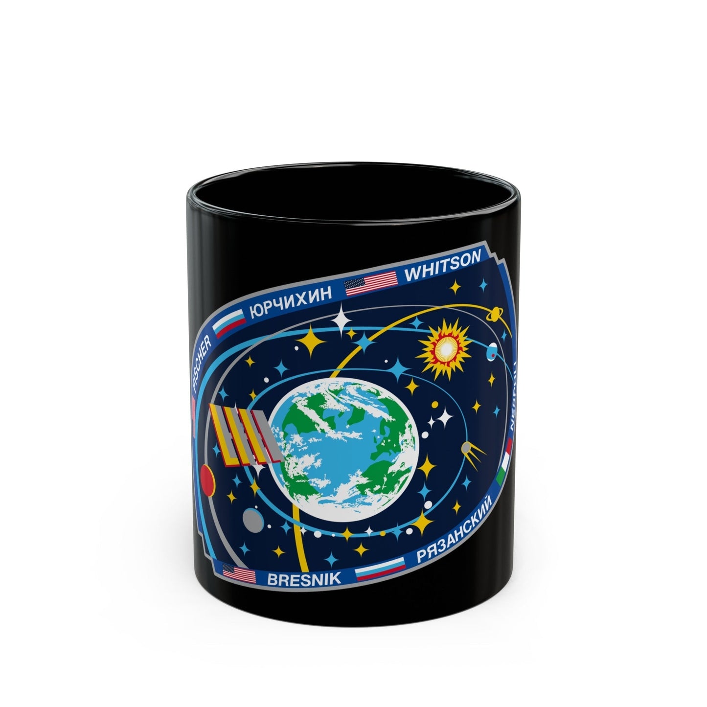 ISS Expedition 52 (NASA) Black Coffee Mug-11oz-The Sticker Space