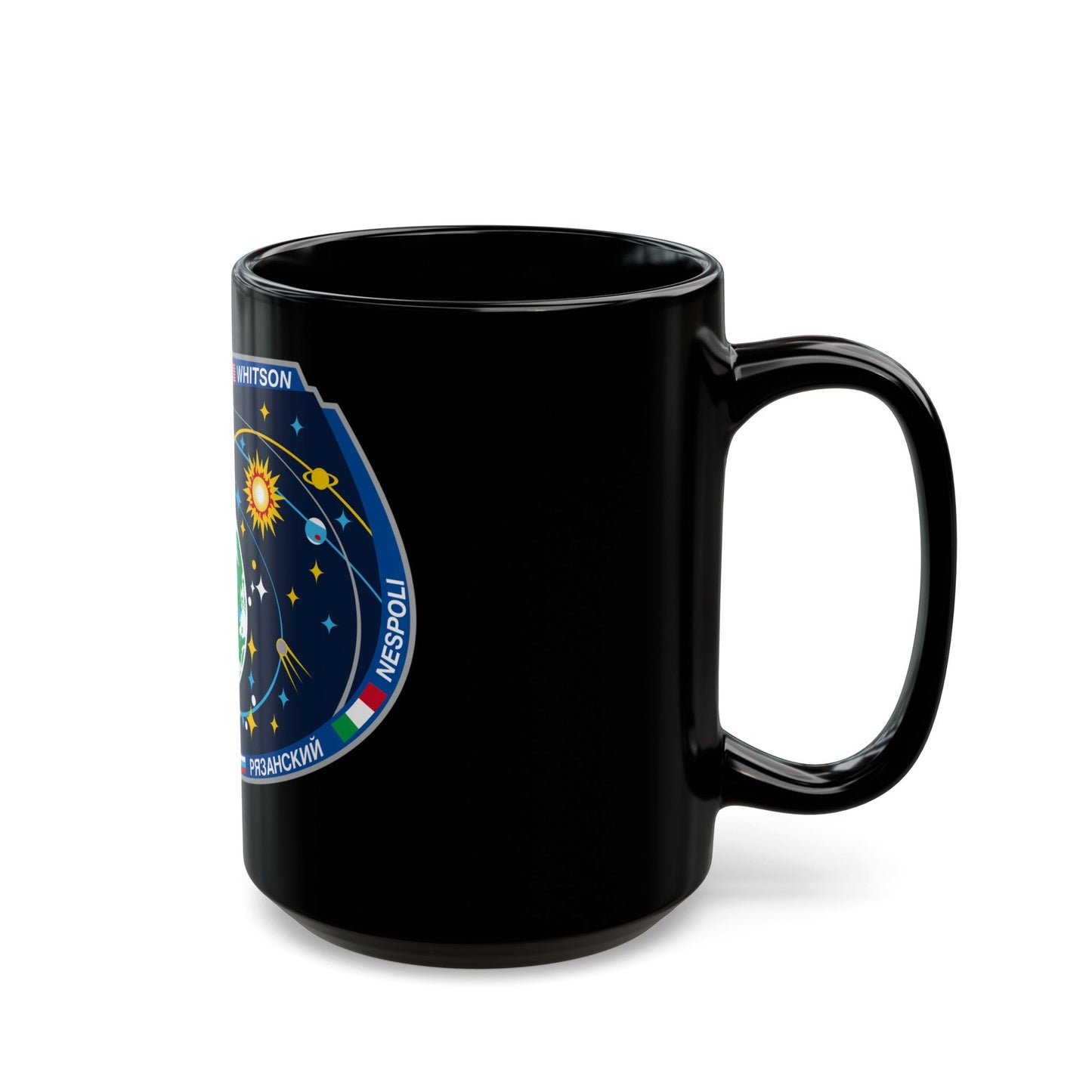 ISS Expedition 52 (NASA) Black Coffee Mug-The Sticker Space