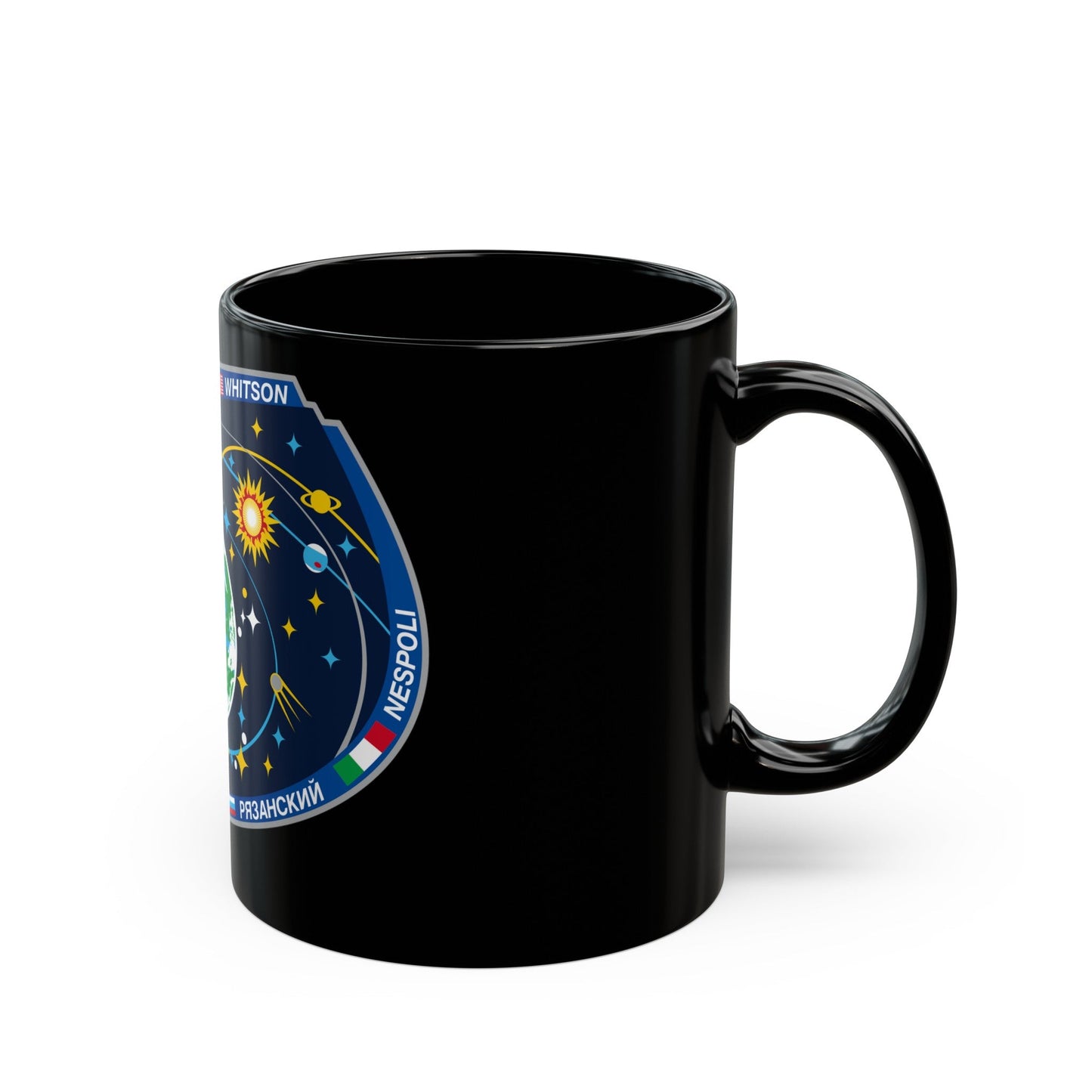 ISS Expedition 52 (NASA) Black Coffee Mug-The Sticker Space