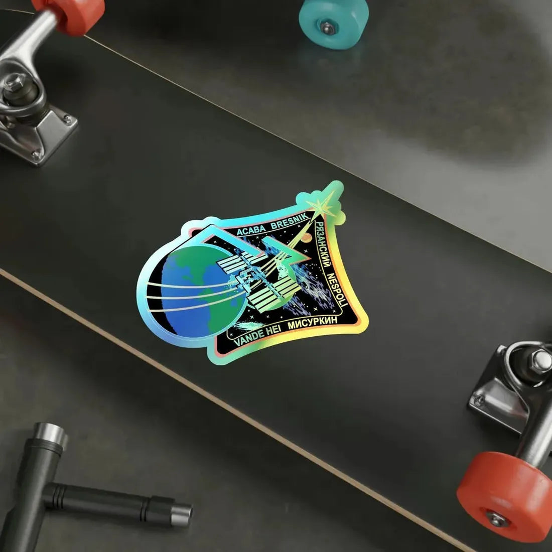 ISS Expedition 53 (NASA) Holographic STICKER Die-Cut Vinyl Decal - The Sticker Space