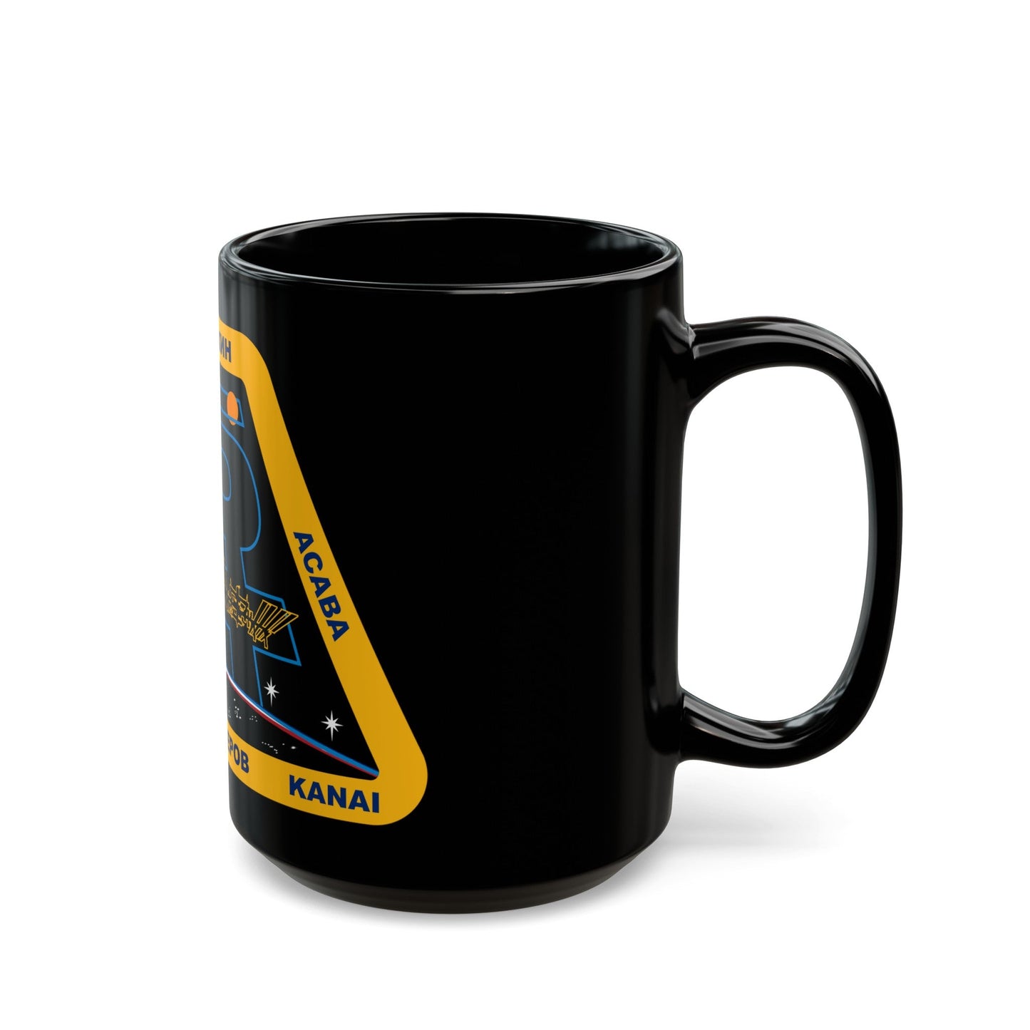 ISS Expedition 54 (NASA) Black Coffee Mug-The Sticker Space