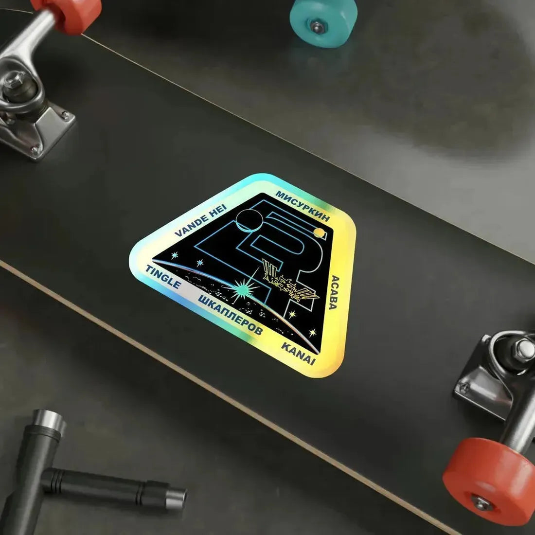 ISS Expedition 54 (NASA) Holographic STICKER Die-Cut Vinyl Decal - The Sticker Space