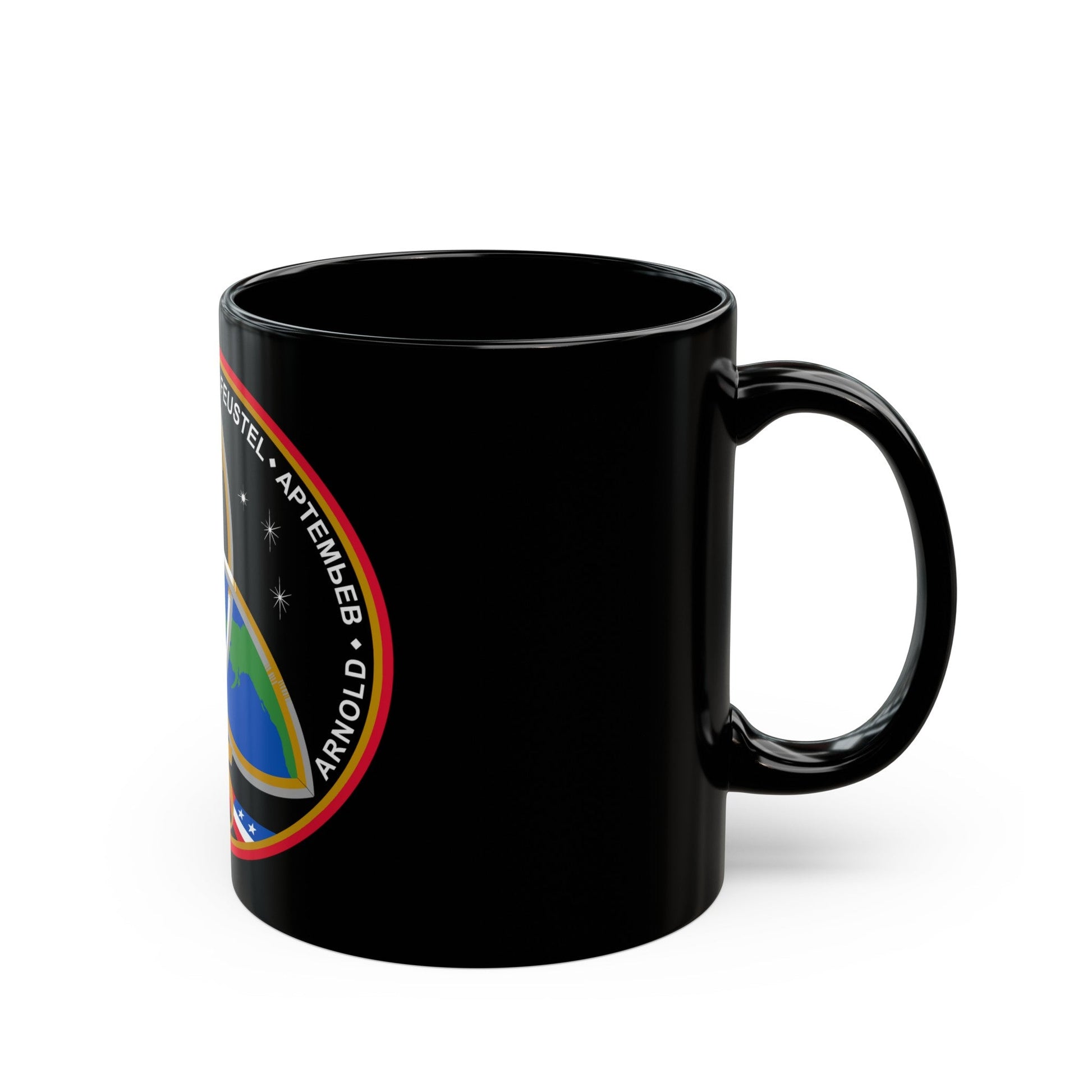 ISS Expedition 55 (NASA) Black Coffee Mug-The Sticker Space