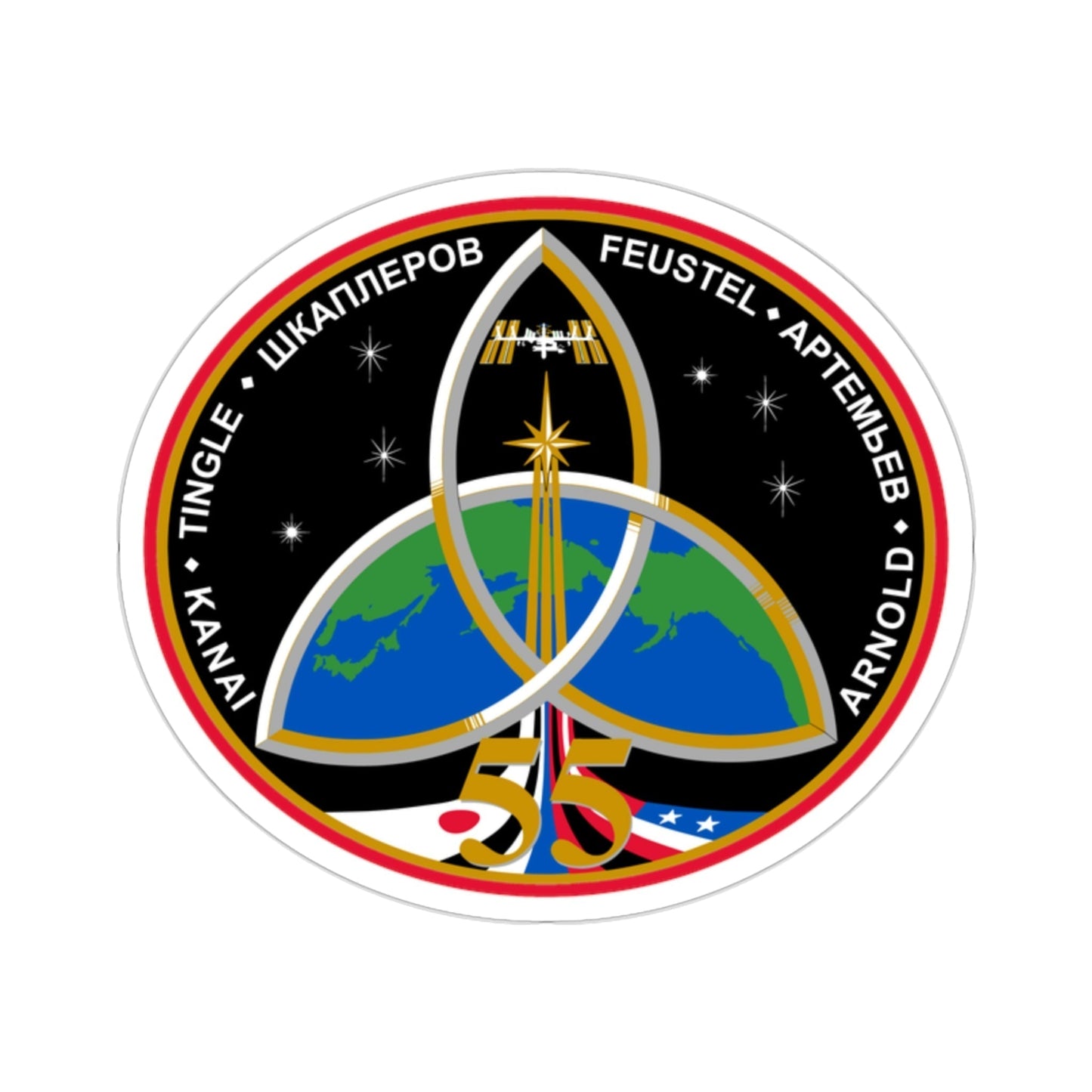 ISS Expedition 55 (NASA) STICKER Vinyl Die-Cut Decal-2 Inch-The Sticker Space