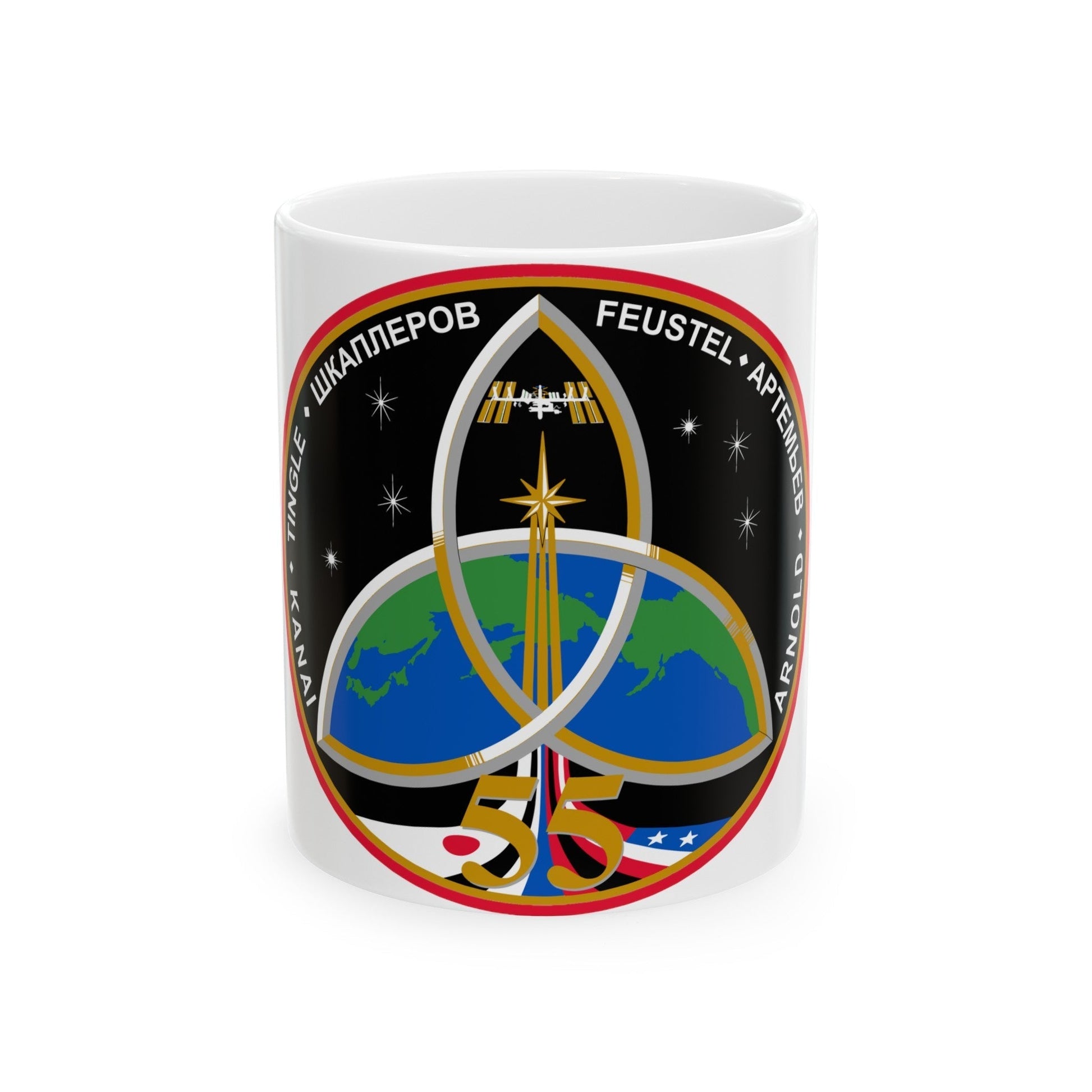 ISS Expedition 55 (NASA) White Coffee Mug-11oz-The Sticker Space