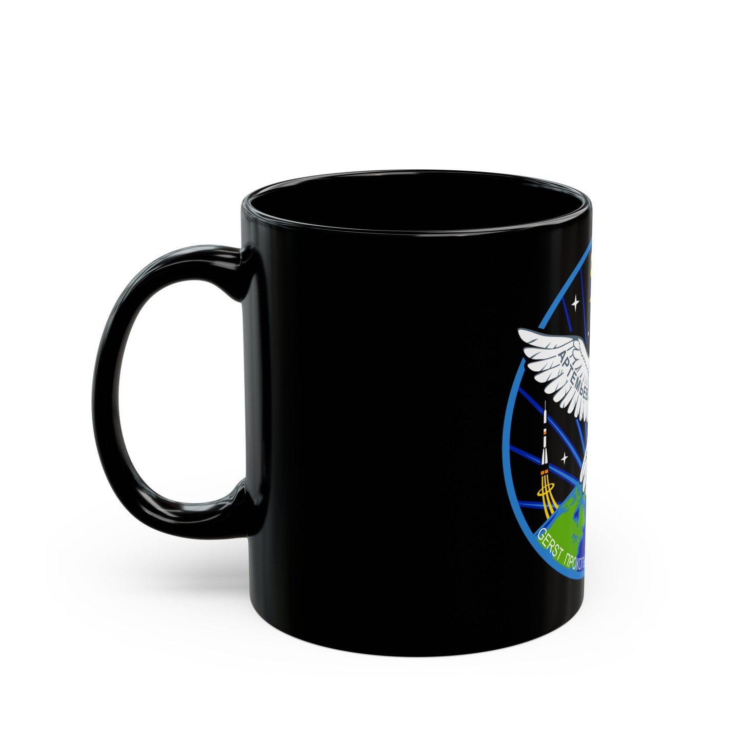 ISS Expedition 56 (NASA) Black Coffee Mug-The Sticker Space