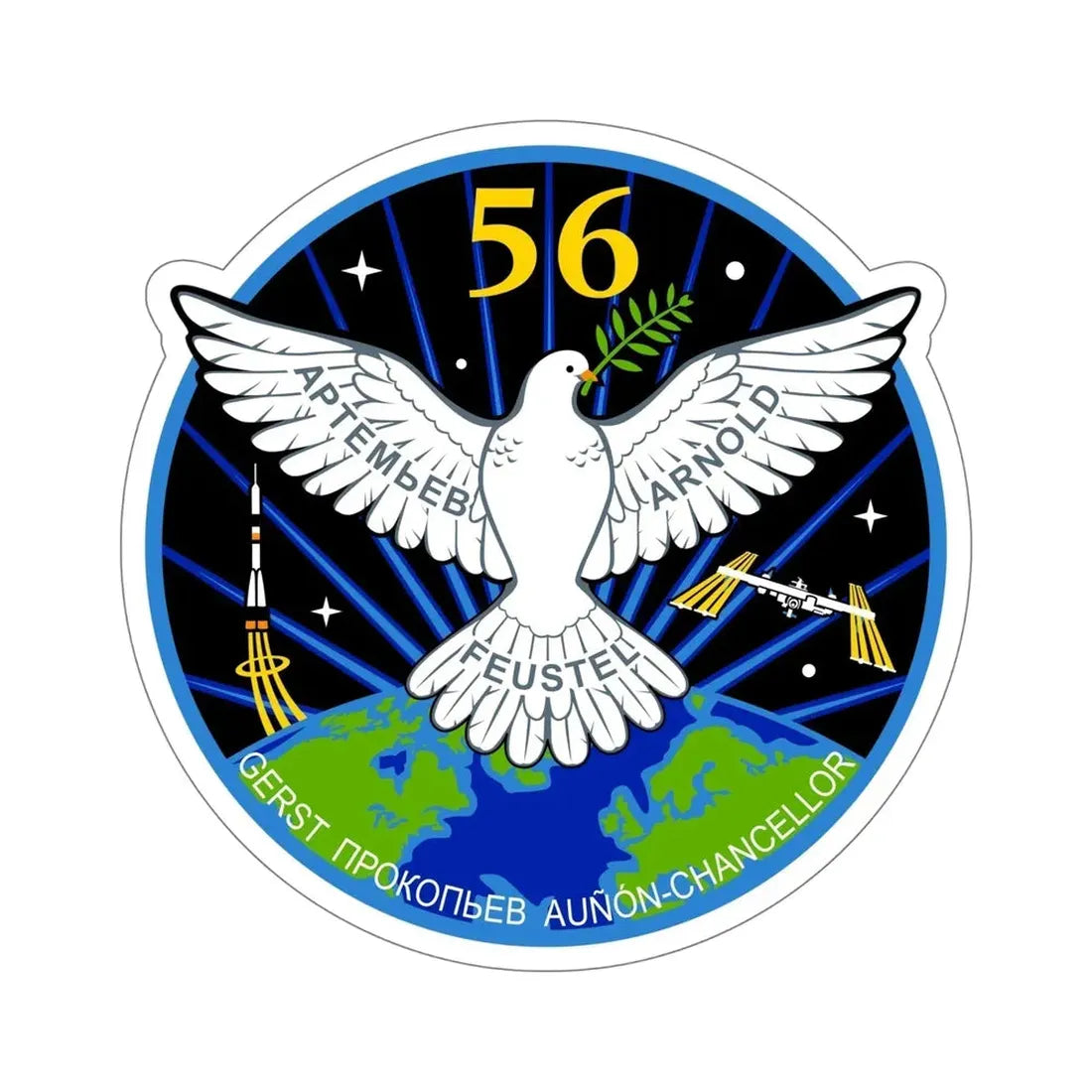ISS Expedition 56 (NASA) STICKER Vinyl Die-Cut Decal - The Sticker Space