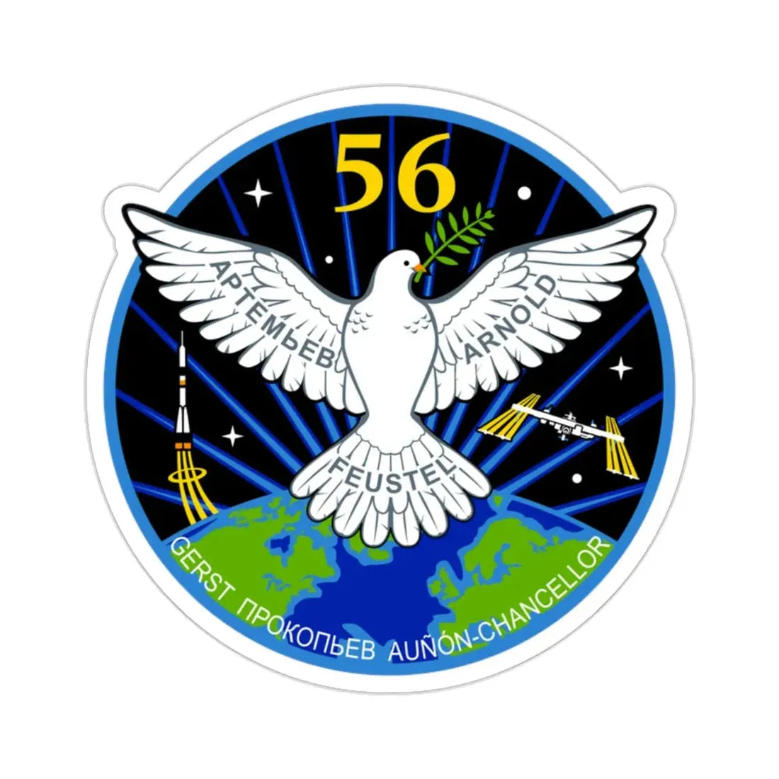 ISS Expedition 56 (NASA) STICKER Vinyl Die-Cut Decal - The Sticker Space