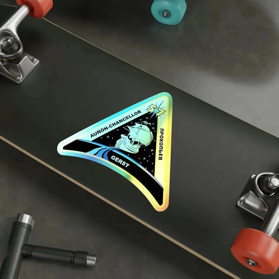 ISS Expedition 57 (NASA) Holographic STICKER Die-Cut Vinyl Decal - The Sticker Space