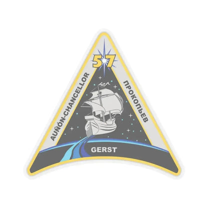 ISS Expedition 57 (NASA) STICKER Vinyl Kiss-Cut Decal 3 Inch Transparent - The Sticker Space