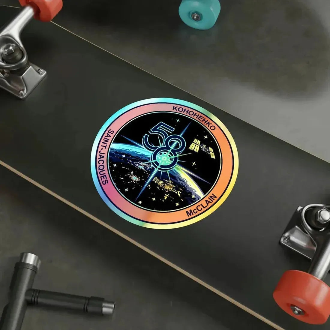 ISS Expedition 58 (NASA) Holographic STICKER Die-Cut Vinyl Decal - The Sticker Space