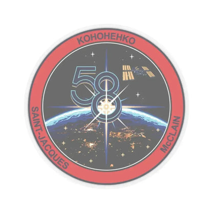 ISS Expedition 58 (NASA) STICKER Vinyl Kiss-Cut Decal 2 Inch Transparent - The Sticker Space