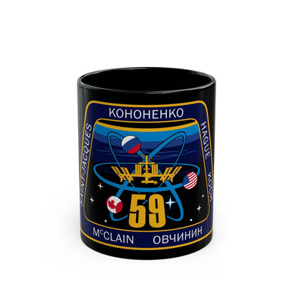 ISS Expedition 59 (NASA) Black Coffee Mug-11oz-The Sticker Space