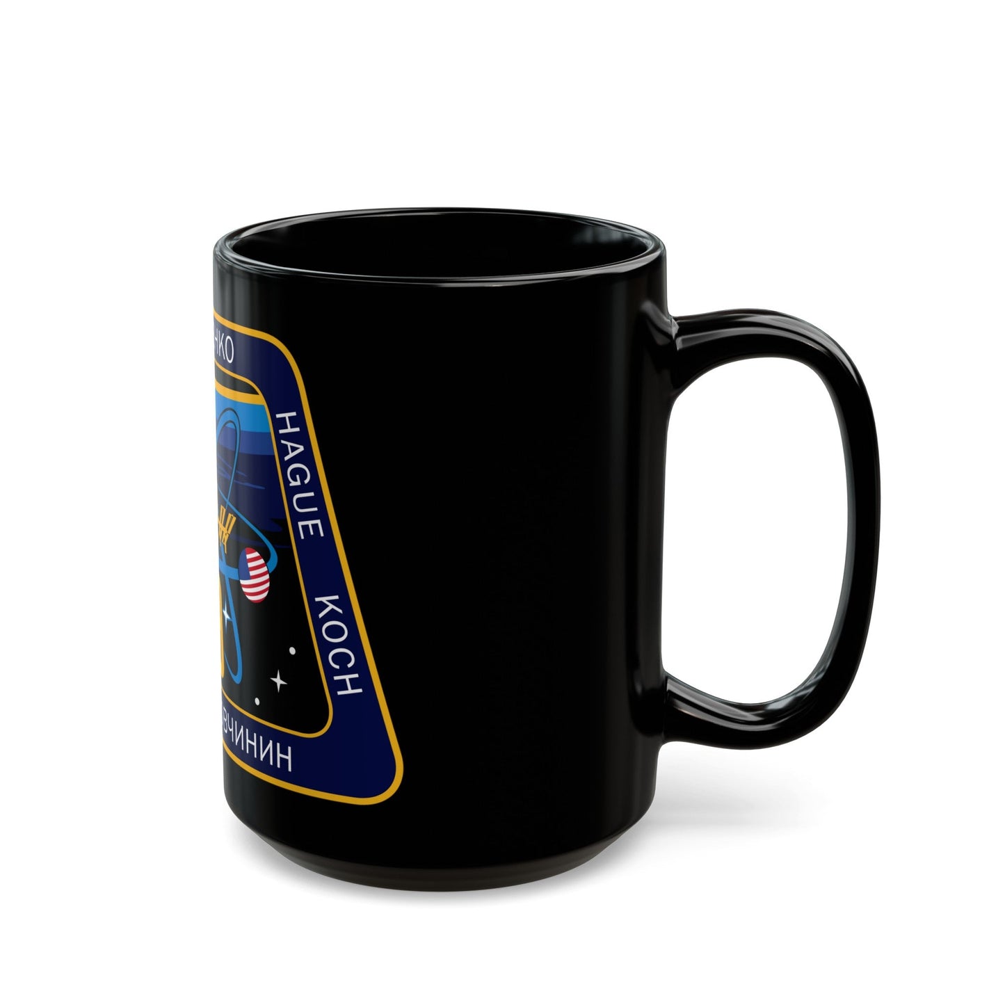 ISS Expedition 59 (NASA) Black Coffee Mug-The Sticker Space