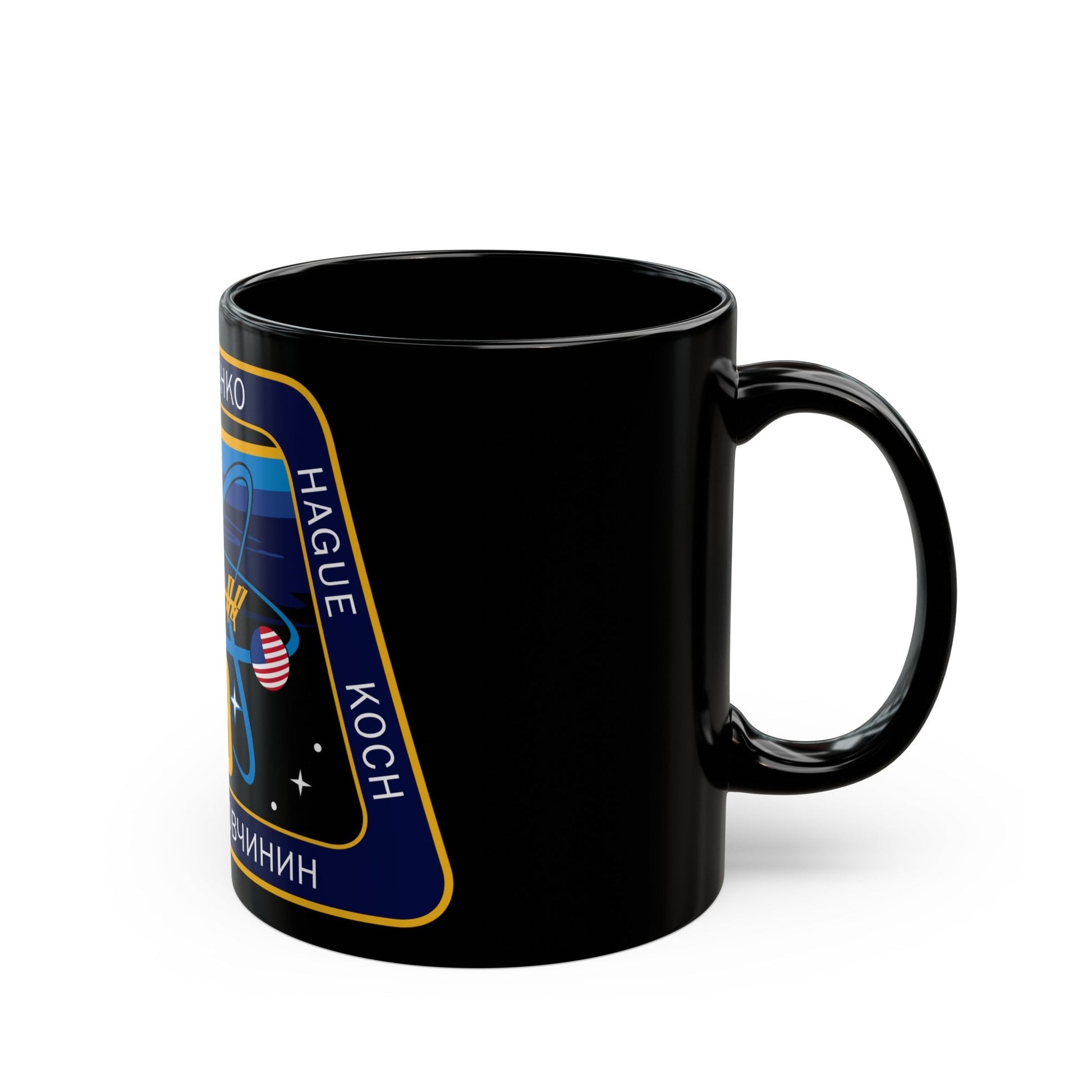 ISS Expedition 59 (NASA) Black Coffee Mug-The Sticker Space