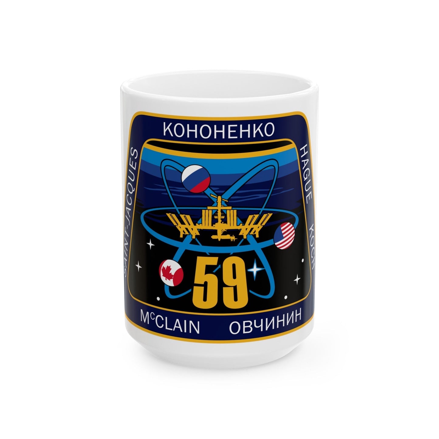 ISS Expedition 59 (NASA) White Coffee Mug-15oz-The Sticker Space