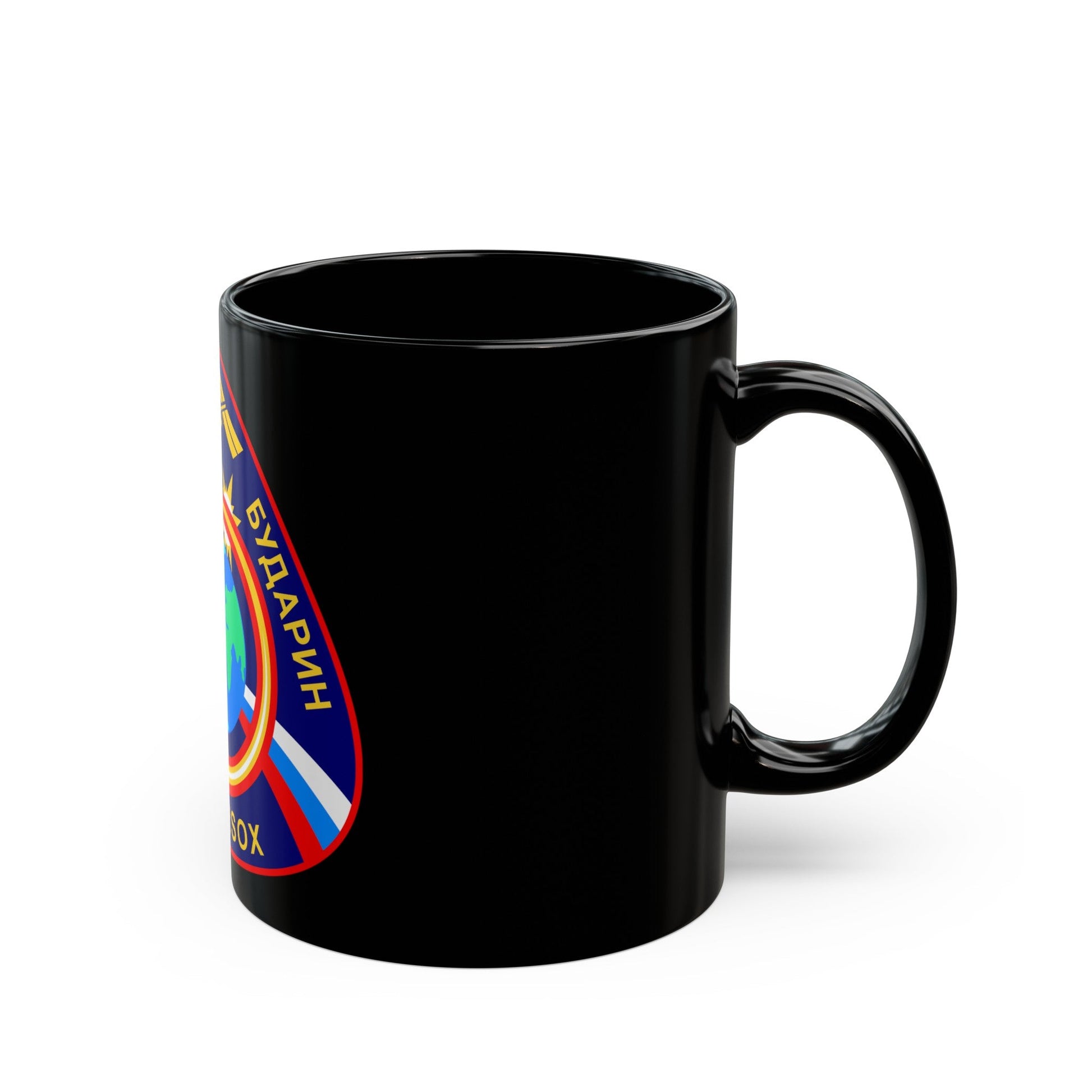 ISS Expedition 6 (NASA) Black Coffee Mug-The Sticker Space