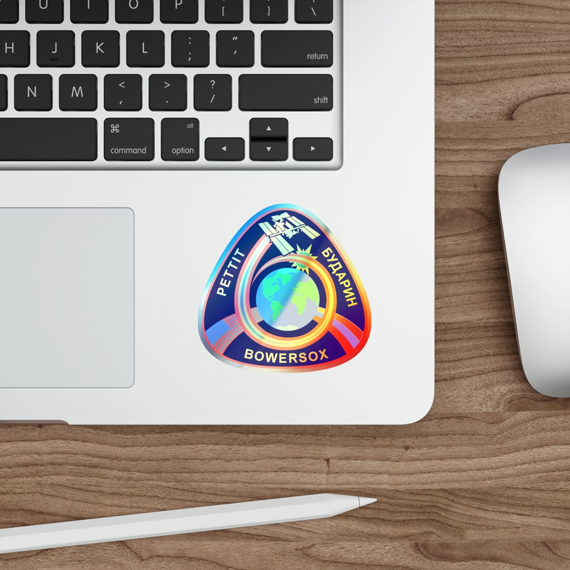 ISS Expedition 6 (NASA) Holographic STICKER Die-Cut Vinyl Decal-The Sticker Space