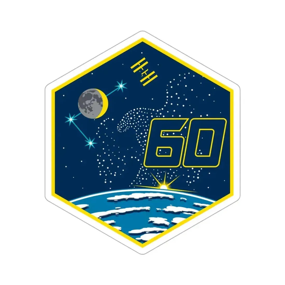 ISS Expedition 60 (NASA) STICKER Vinyl Die-Cut Decal 3 Inch - The Sticker Space