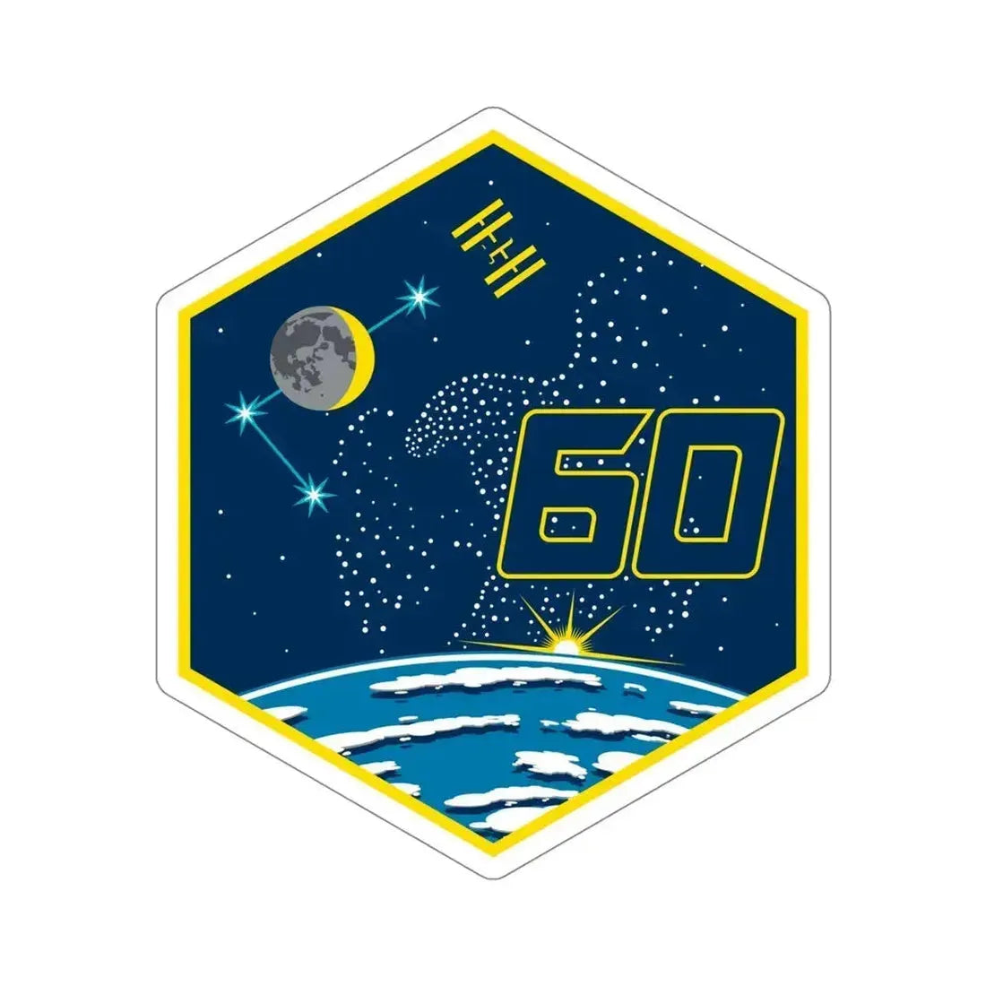 ISS Expedition 60 (NASA) STICKER Vinyl Die-Cut Decal 5 Inch - The Sticker Space
