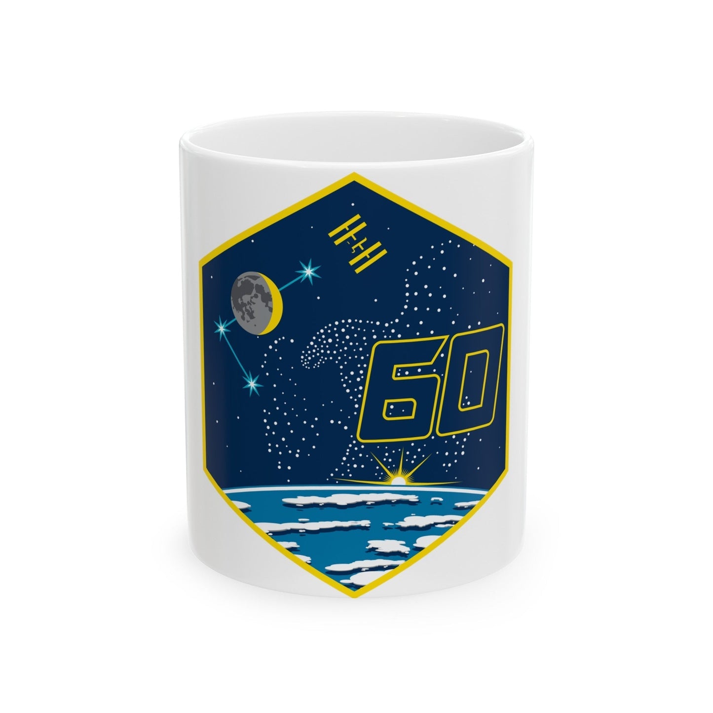 ISS Expedition 60 (NASA) White Coffee Mug-11oz-The Sticker Space