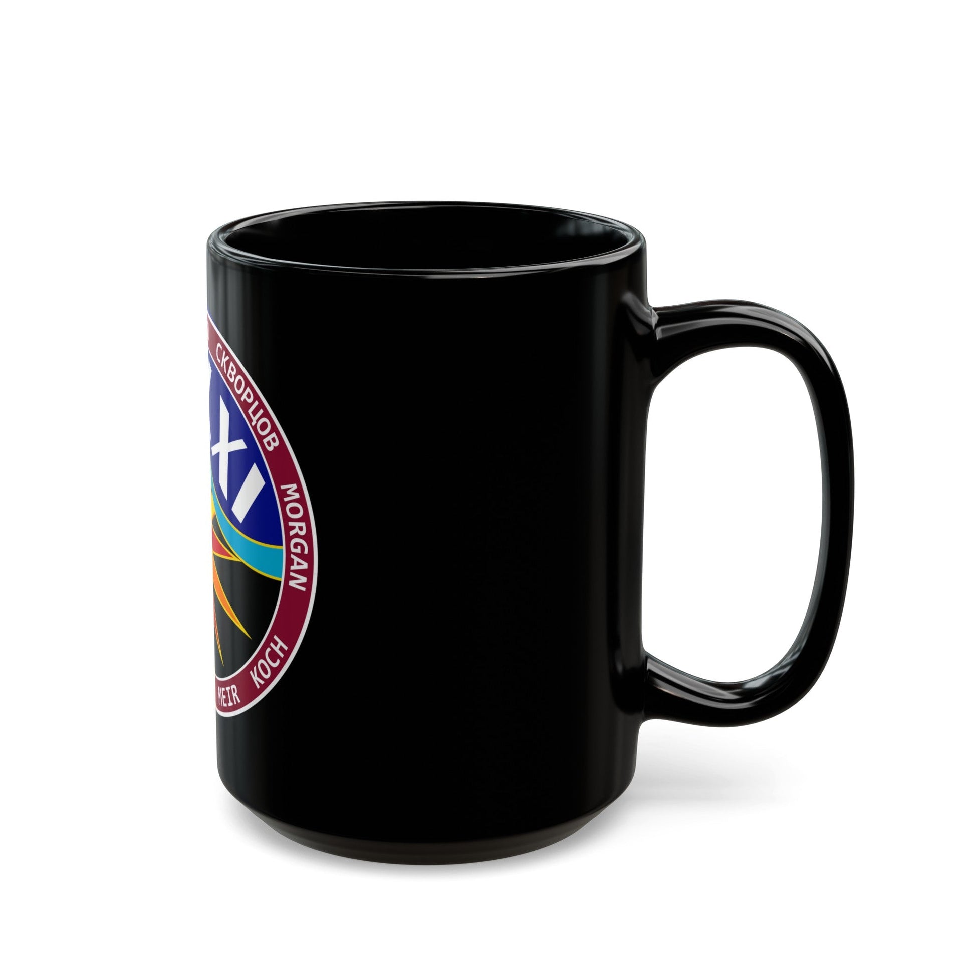 ISS Expedition 61 (NASA) Black Coffee Mug-The Sticker Space