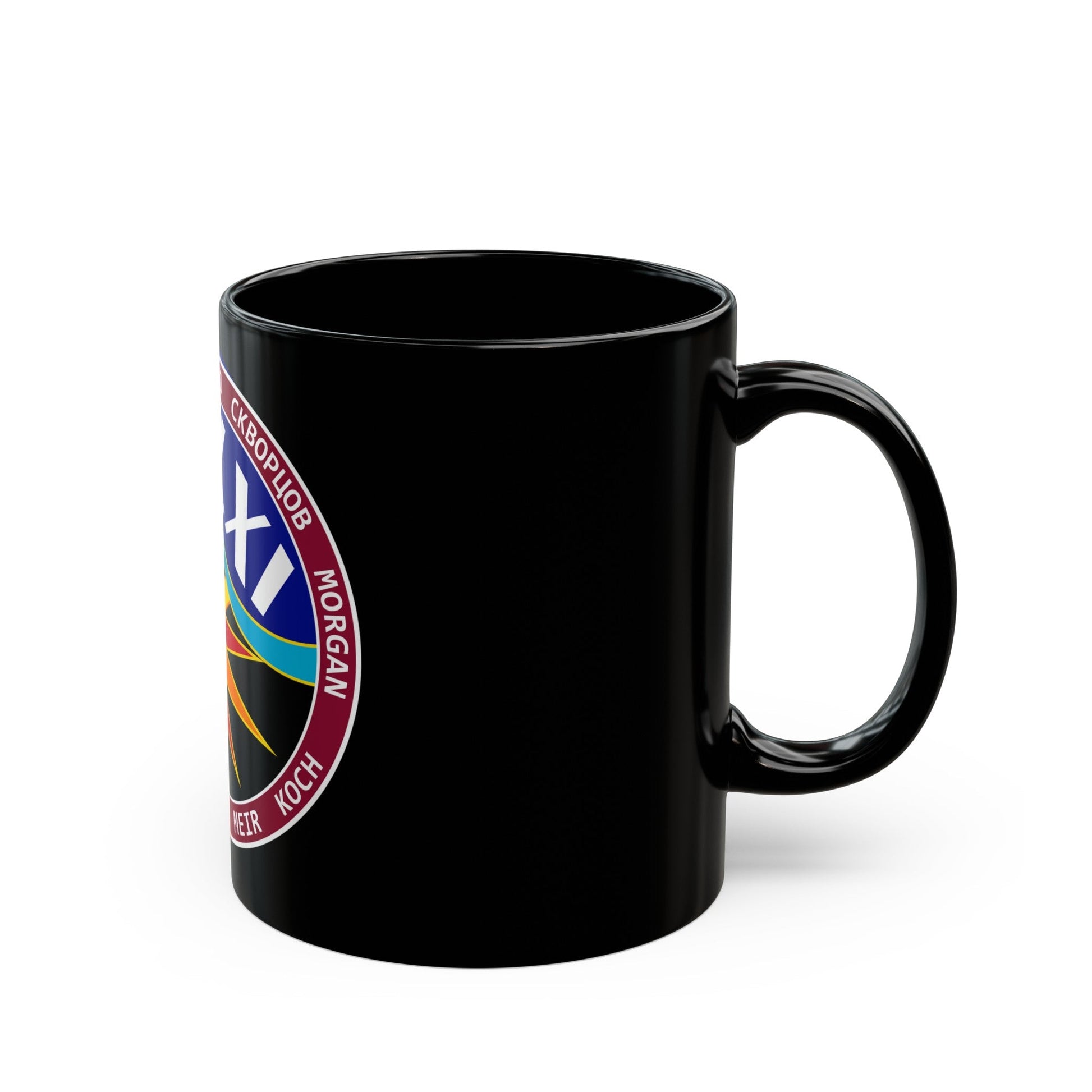 ISS Expedition 61 (NASA) Black Coffee Mug-The Sticker Space