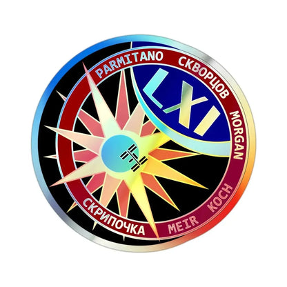 ISS Expedition 61 (NASA) Holographic STICKER Die-Cut Vinyl Decal - The Sticker Space