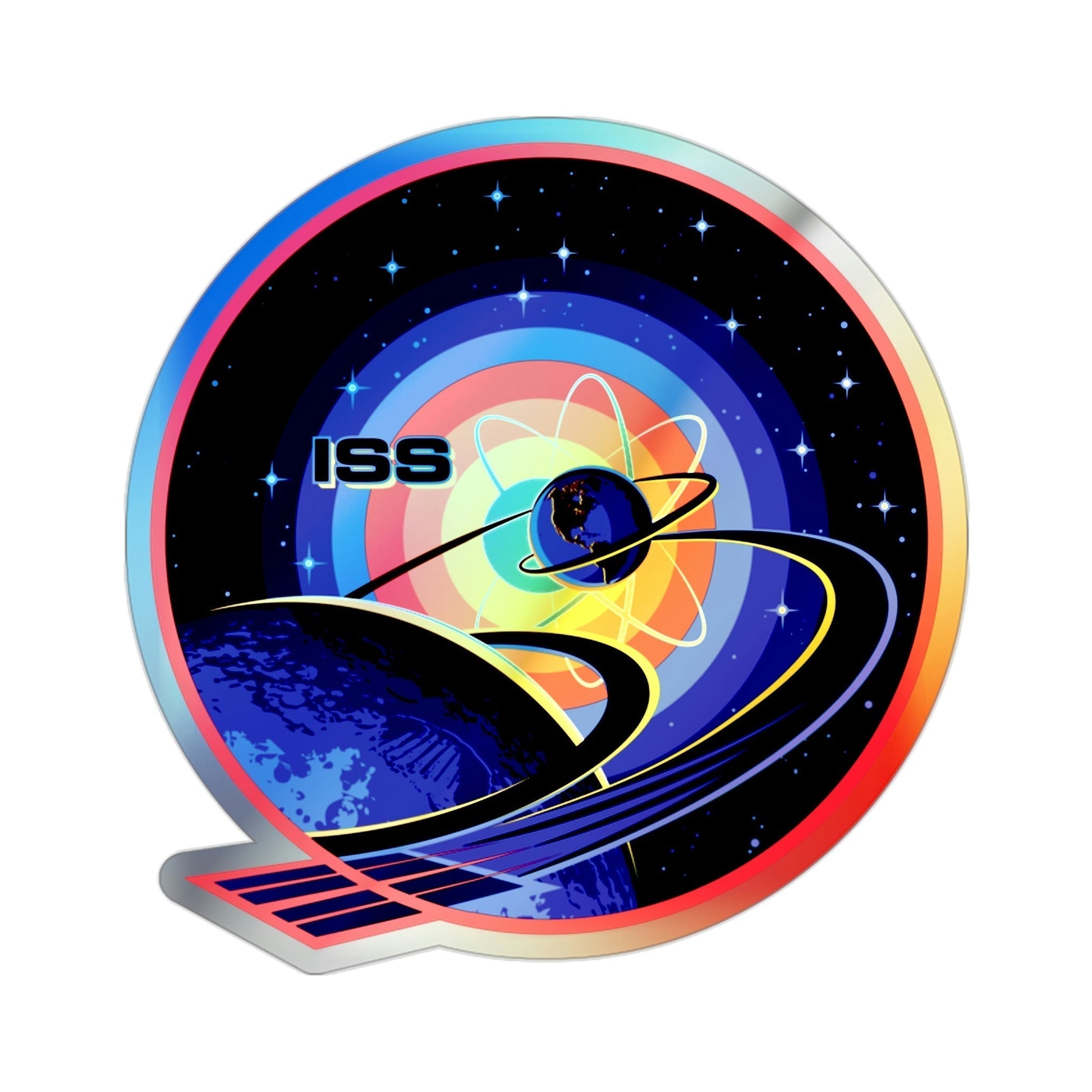 ISS Expedition 63 (NASA) Holographic STICKER Die-Cut Vinyl Decal-2 Inch-The Sticker Space