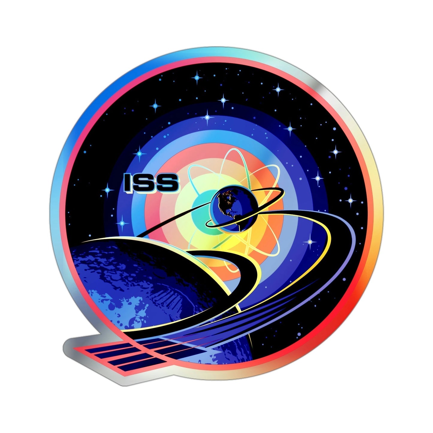 ISS Expedition 63 (NASA) Holographic STICKER Die-Cut Vinyl Decal-3 Inch-The Sticker Space