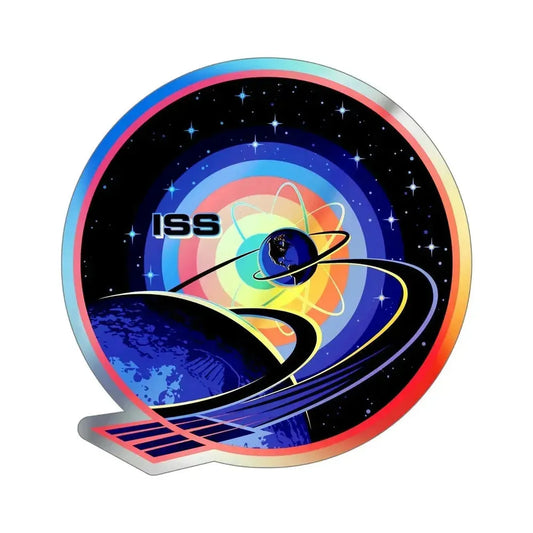 ISS Expedition 63 (NASA) Holographic STICKER Die-Cut Vinyl Decal 6 Inch Holographic - The Sticker Space