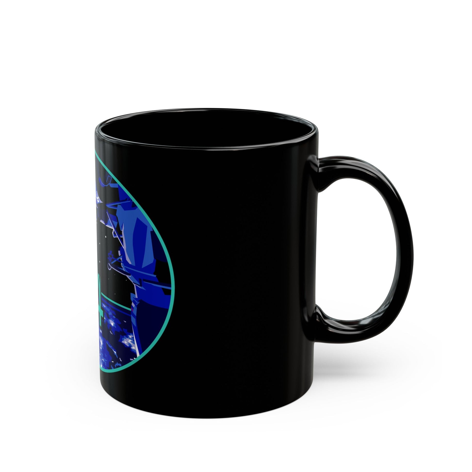 ISS Expedition 64 (NASA) Black Coffee Mug-The Sticker Space