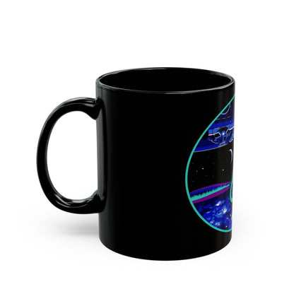 ISS Expedition 64 (NASA) Black Coffee Mug-The Sticker Space